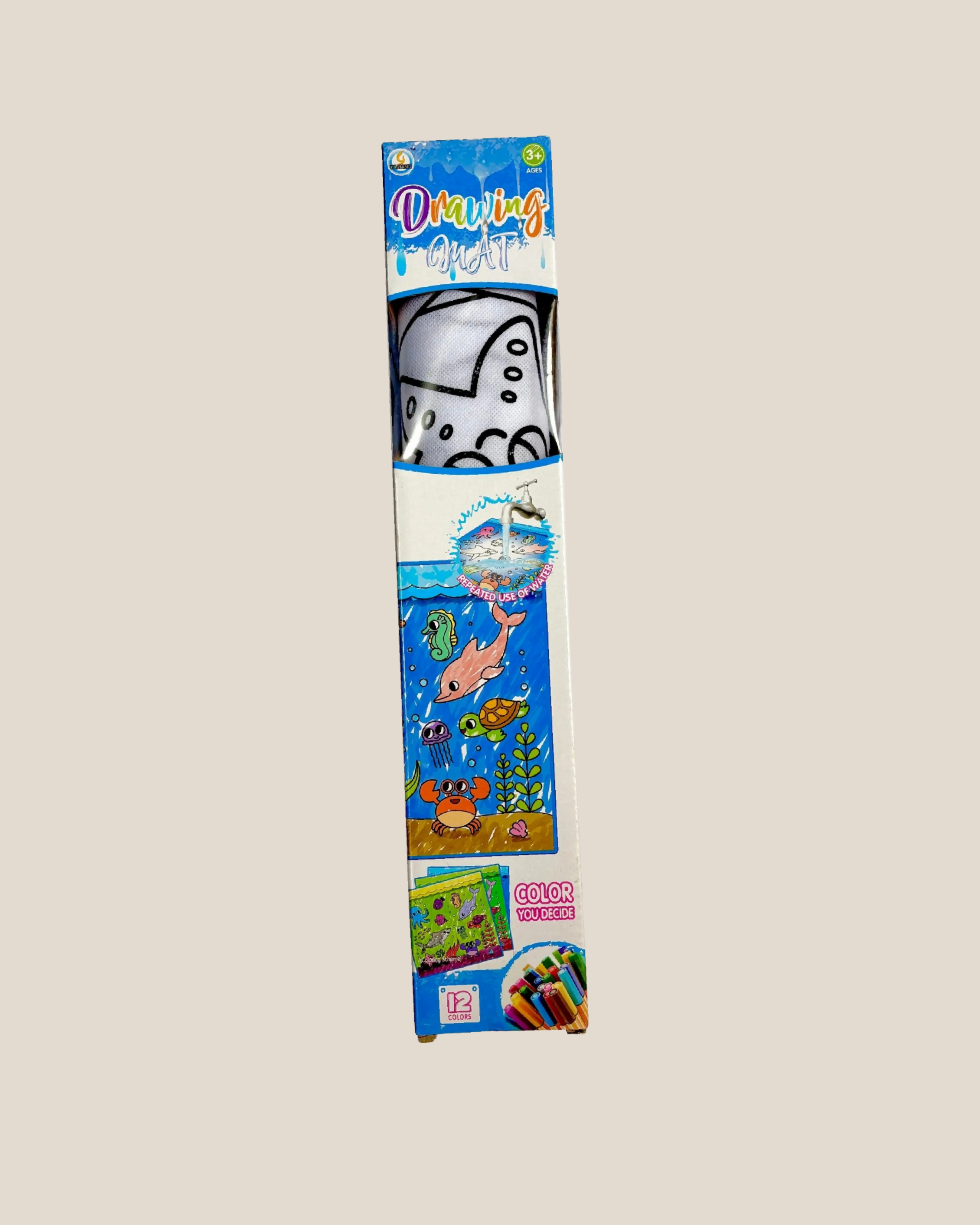 Water Drawing Mat - Reusable Ocean Theme Coloring Mat (3+)